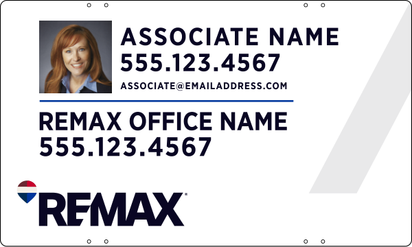 Reflective Associate Name w Photo Sign Panel, 18h x 30w, Steel